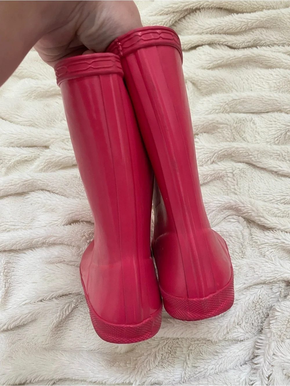 Hunter Original Kids First Classic Gloss rain boots pink Sz 10.5Y